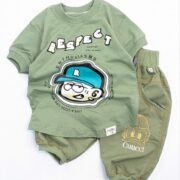 ست با شلوارک کتان بوی