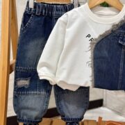 ست لباس بچه یقه گرد