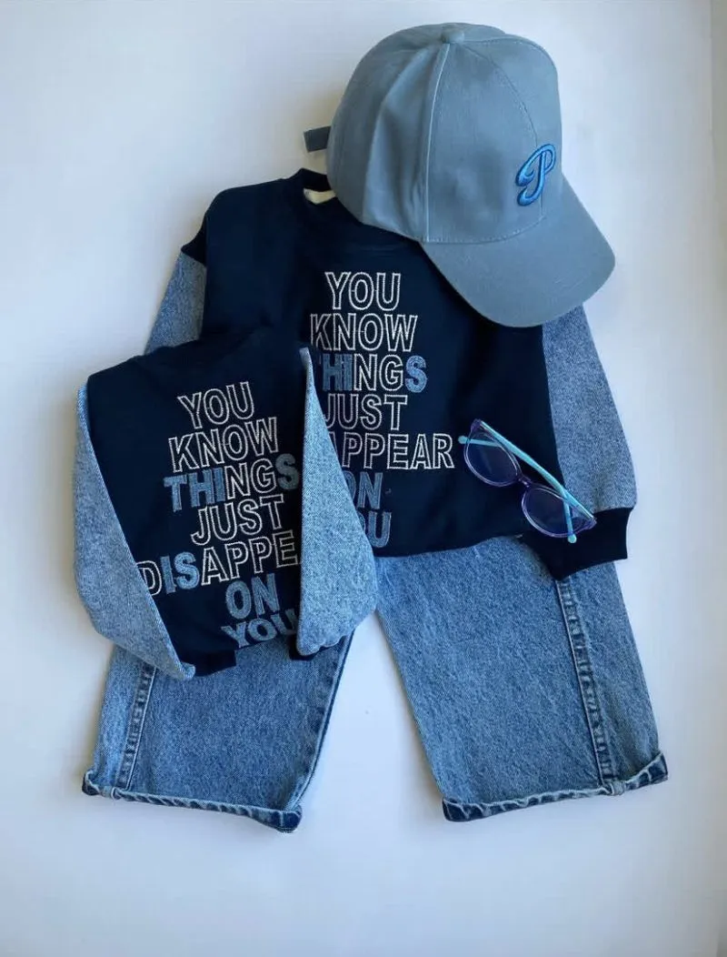 ست عیدانه ترکیبی لاکچری سرمه ای پسرانه و دخترانه باکیفیت و ارزان