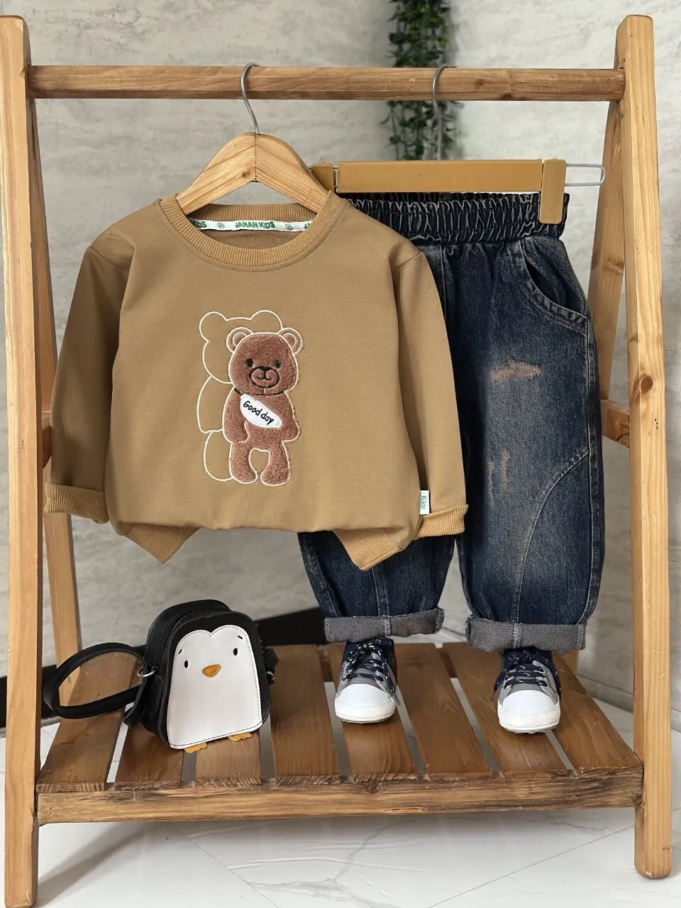 ست عیدانه کودک تدی با سایه کرم پسرانه و دخترانه باکیفیت و ارزان