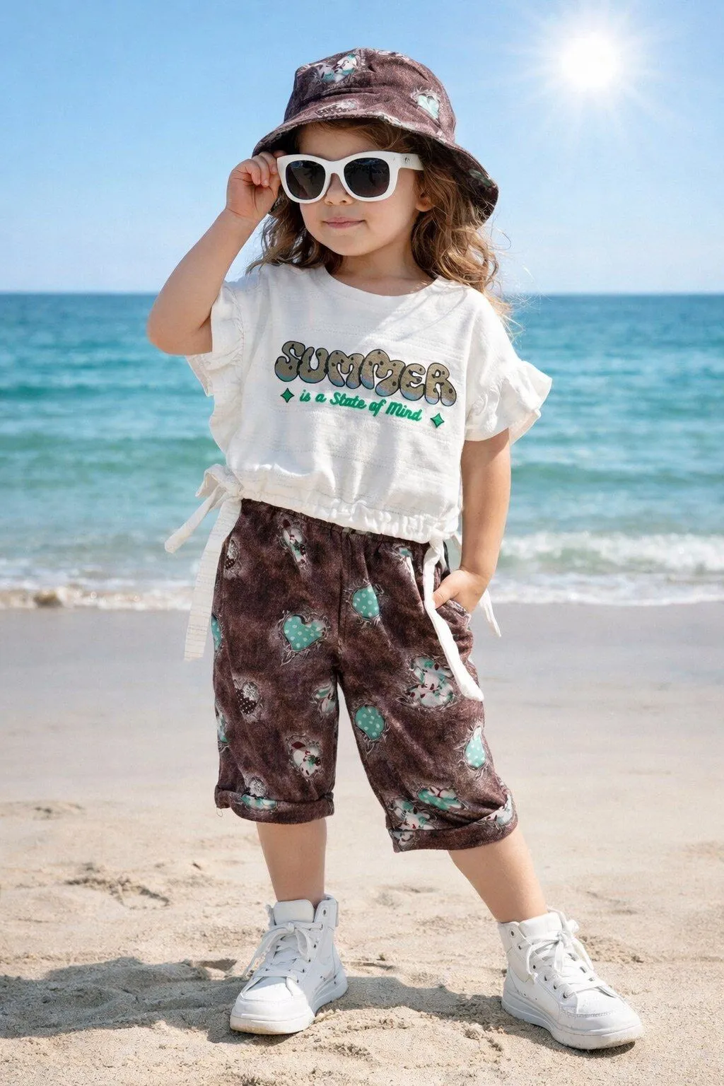 عیدانه ۳تیکه دخترانه قهوه ای باکیفیت و ارزان