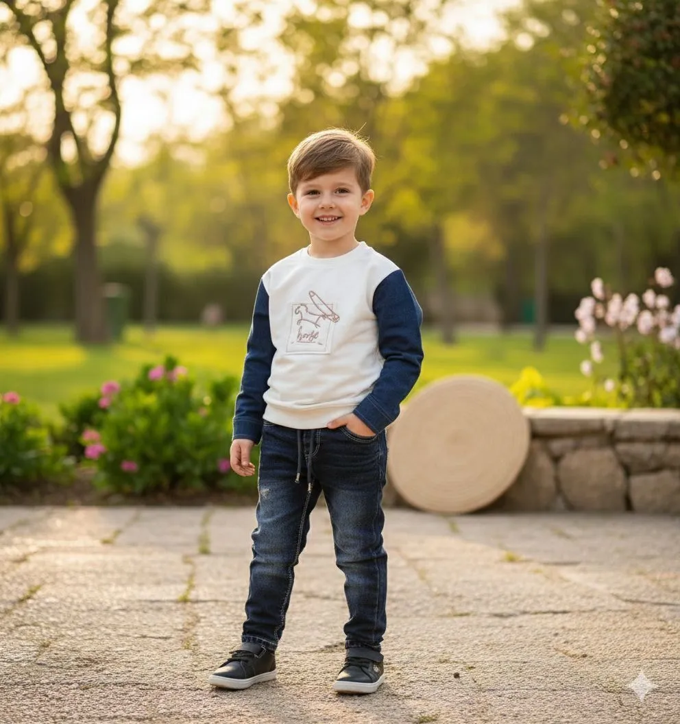 ست عیدانه ترکیب لی horse سفید پسرانه و دخترانه باکیفیت و ارزان